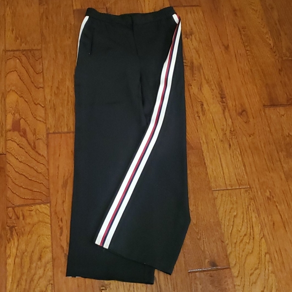 Zara Black Pants with side tape. - Picture 2 of 6